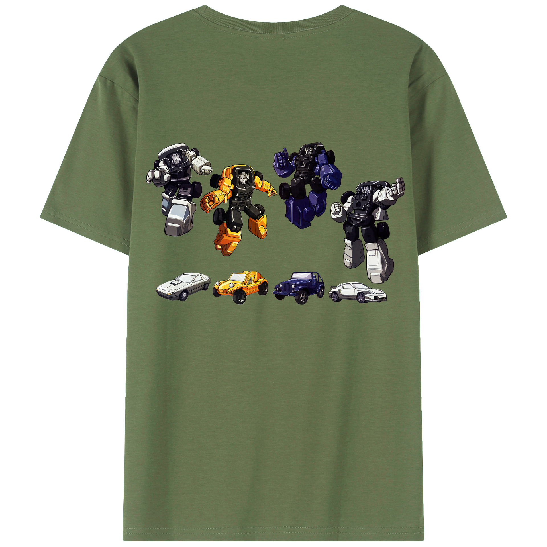 （画像用） Transformers トランスフォーマー 綿100％ メンズ半袖Tシャツ（バックプリント） 通気性